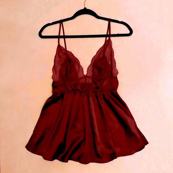 VS Red Lace Babydoll Top - Picture 1 of 1